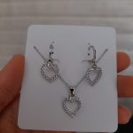 نیم ست نگین دار طرح قلب