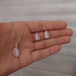 نیم ست الماسی طرح قطره