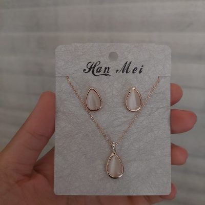 نیم ست الماسی طرح قطره