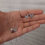 نیم ست طرح پروانه درشت