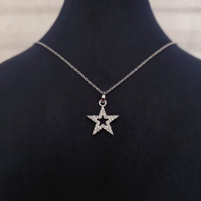 گردنبند نگین دار طرح ستاره