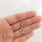 گردنبند نگین دار طرح ستاره