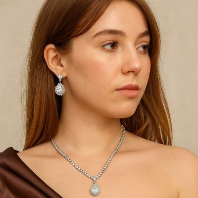 نیم ست پرنگین طرح قطره