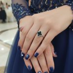 انگشتر ونکلیف نقره‌ای گل ریز